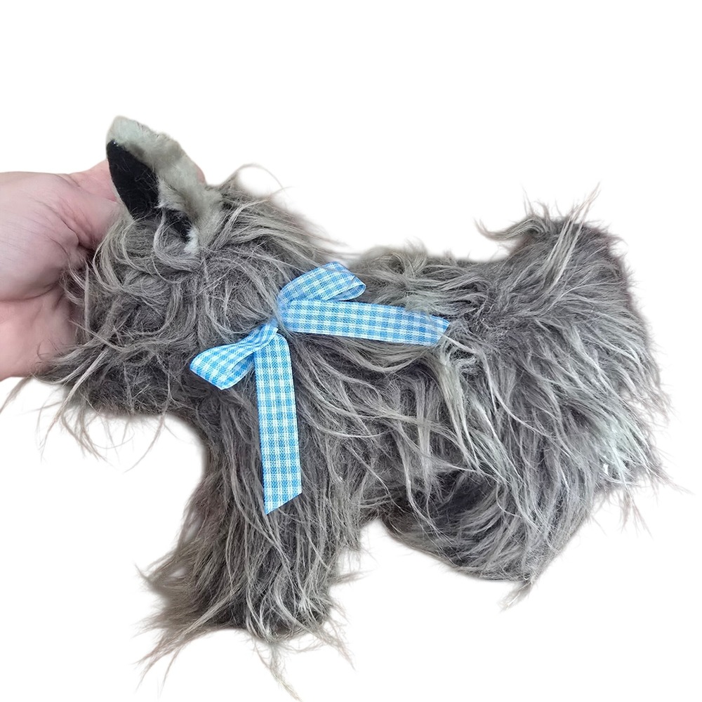 Wizard of Oz Toto Plush Dog Costume Prop Rubies Grey Shaggy Gingham Ribbon 2004